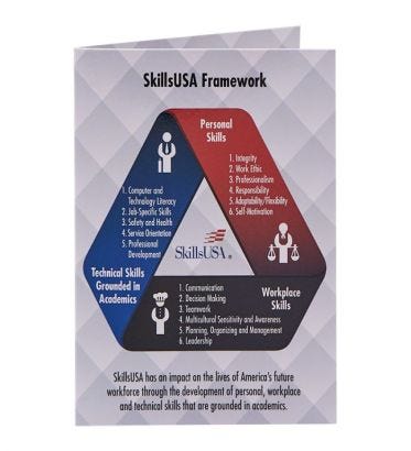 SkillsUSA Pin with Framework Card